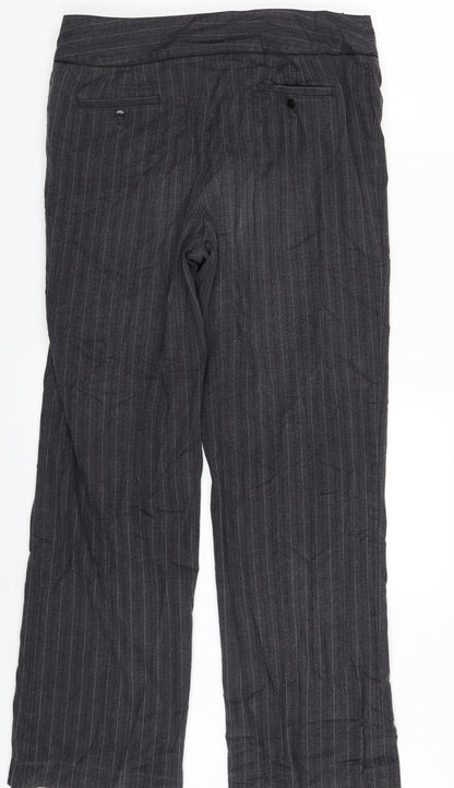 Womens UK Size One Size Preworn Regular Fit  Grey Trousers