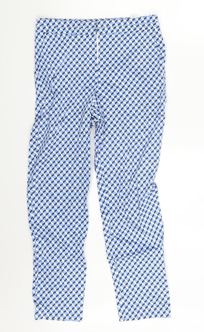 M&S Womens Multicoloured Argyle/Diamond  Trousers  Size 8 L24 in