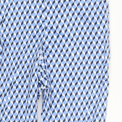M&S Womens Multicoloured Argyle/Diamond  Trousers  Size 8 L24 in