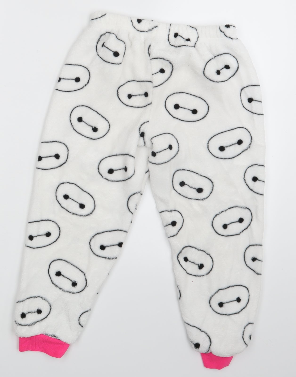 Preworn Girls White Animal Print  Jogger Trousers One Size