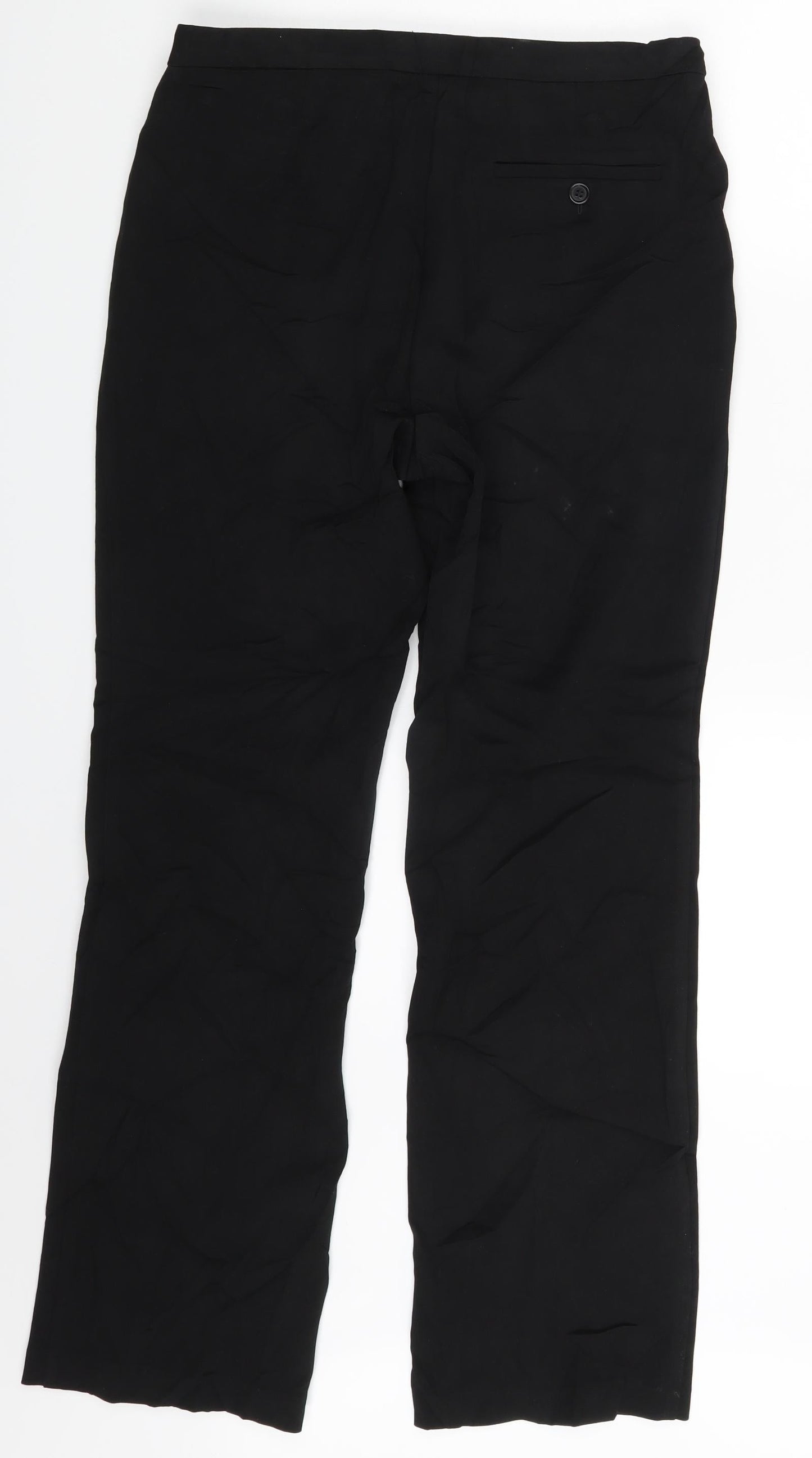 M&S Womens Black   Trousers  Size 12 L28 in
