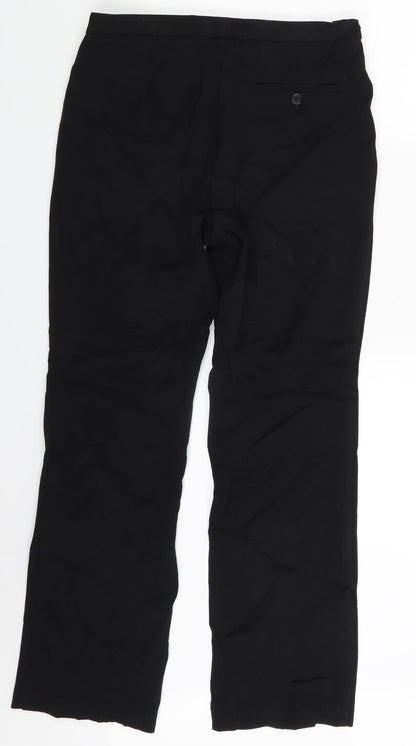M&S Womens Black   Trousers  Size 12 L28 in