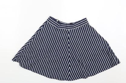 Divided Womens Multicoloured Striped  A-Line Skort Size S
