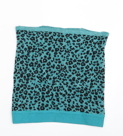 H&M Girls Green Animal Print  Mini Skirt Size 12-13 Years