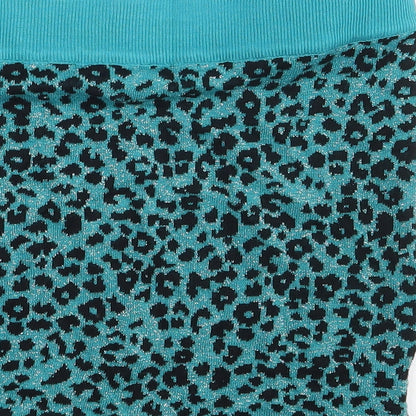 H&M Girls Green Animal Print  Mini Skirt Size 12-13 Years