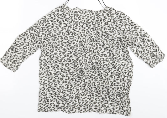 Womens UK Size XS Divided White Basic T-Shirt