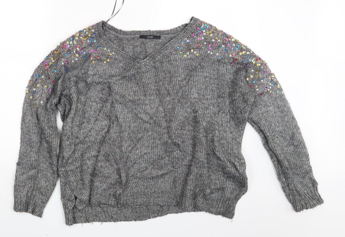 George Womens Grey   Pullover Jumper Size M