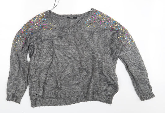 George Womens Grey   Pullover Jumper Size M