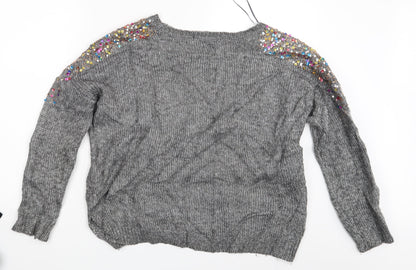 George Womens Grey   Pullover Jumper Size M