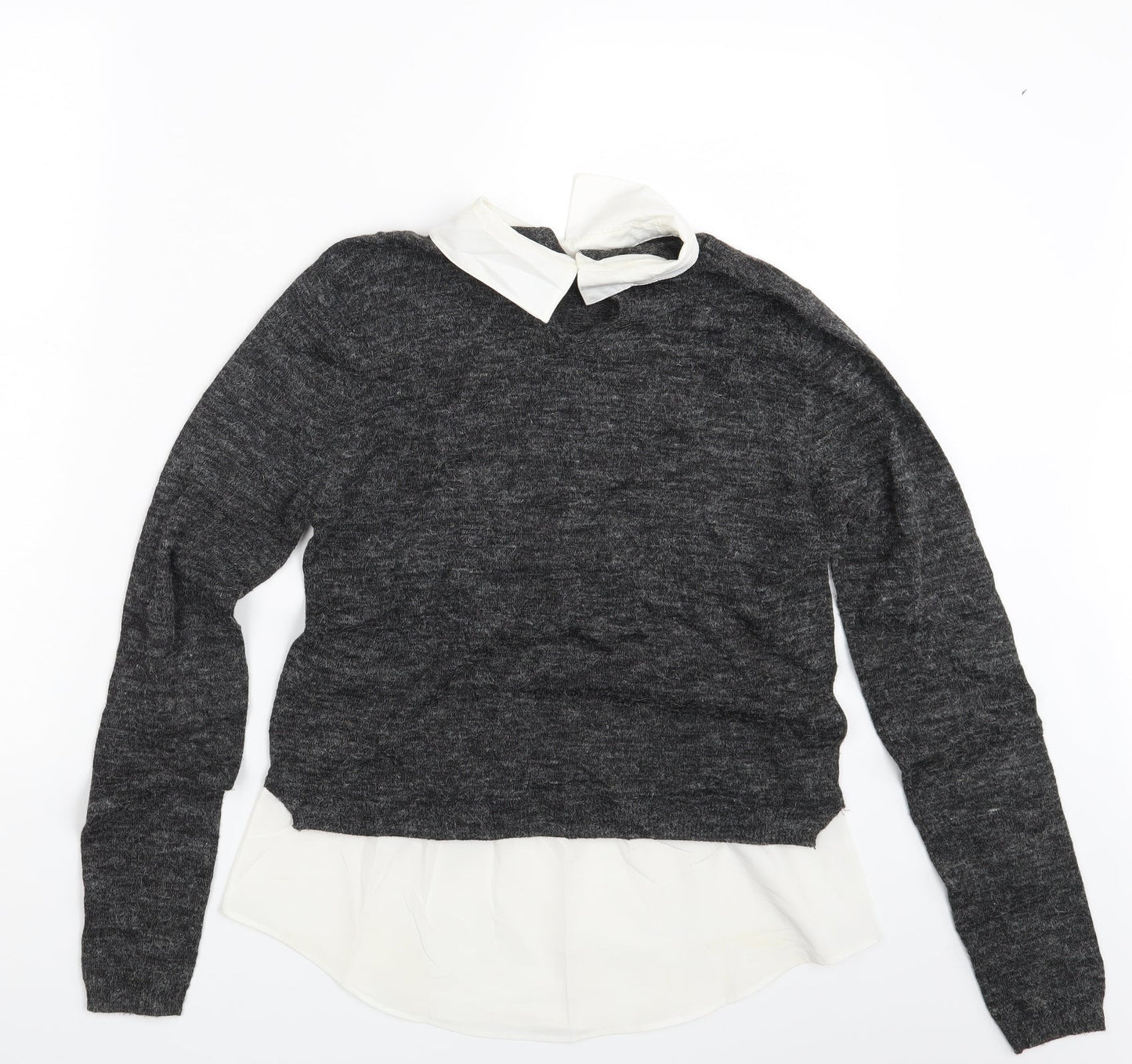 Womens UK Size One Size H&M Grey Pullover Jumper