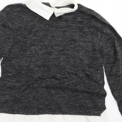 Womens UK Size One Size H&M Grey Pullover Jumper