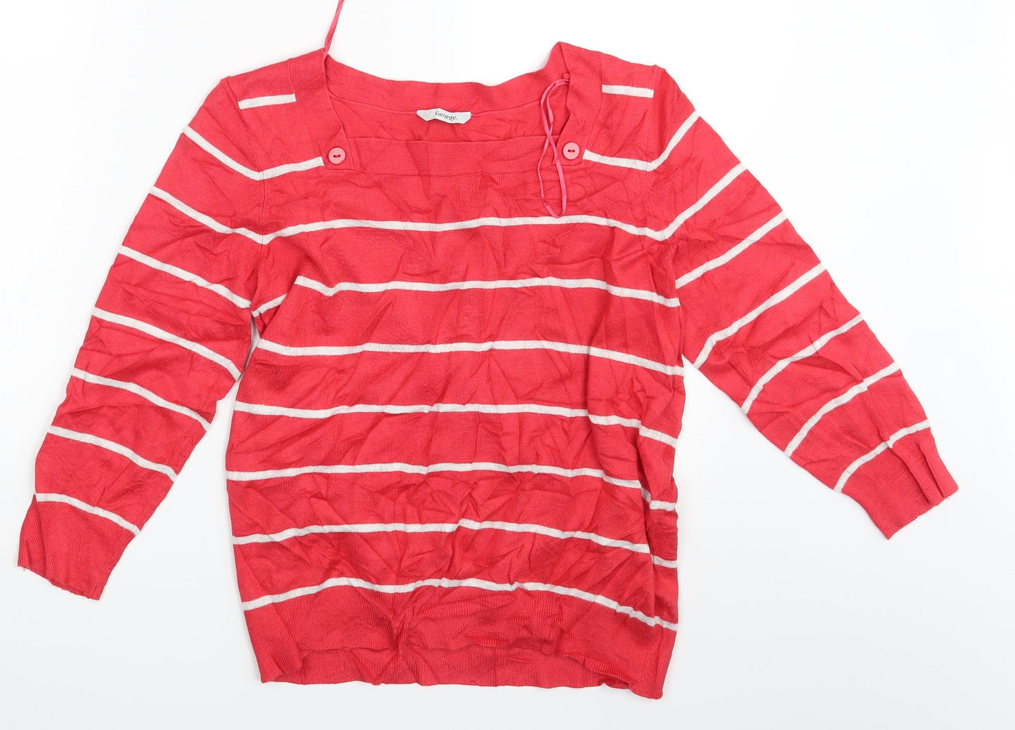 George Womens Multicoloured Striped  Pullover Jumper Size 14