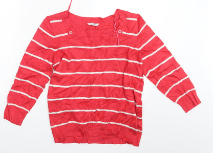 George Womens Multicoloured Striped  Pullover Jumper Size 14