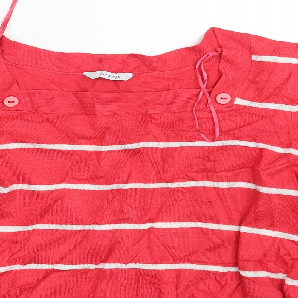 George Womens Multicoloured Striped  Pullover Jumper Size 14