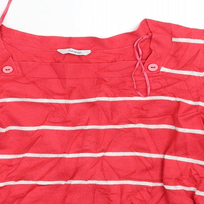 George Womens Multicoloured Striped  Pullover Jumper Size 14
