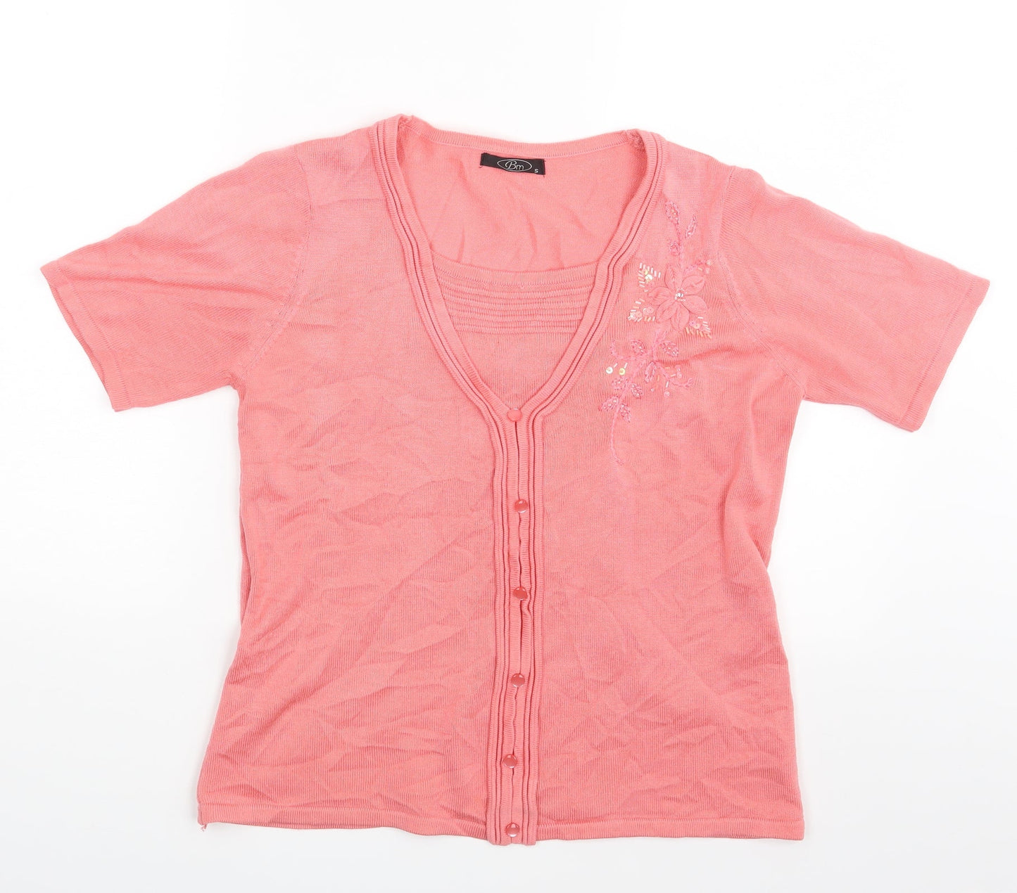 Womens UK Size S BM Pink Pullover Jumper