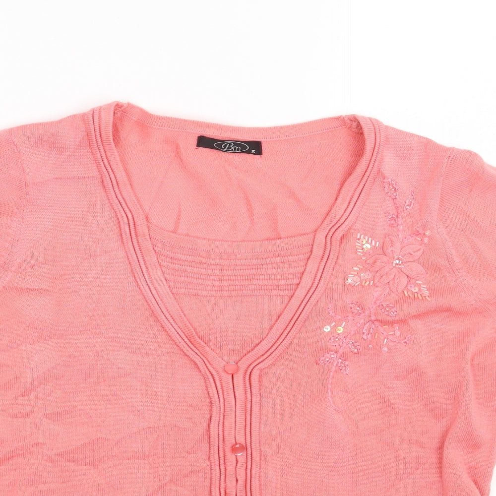 Womens UK Size S BM Pink Pullover Jumper