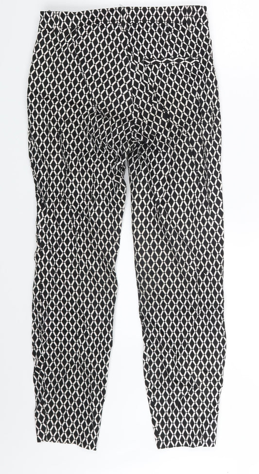 Womens UK Size 4 H&M Slim Fit  Black Trousers