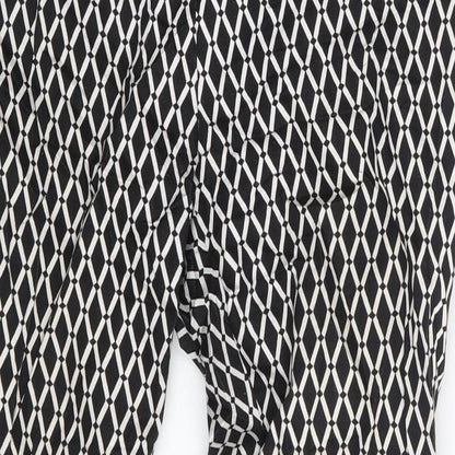 Womens UK Size 4 H&M Slim Fit  Black Trousers