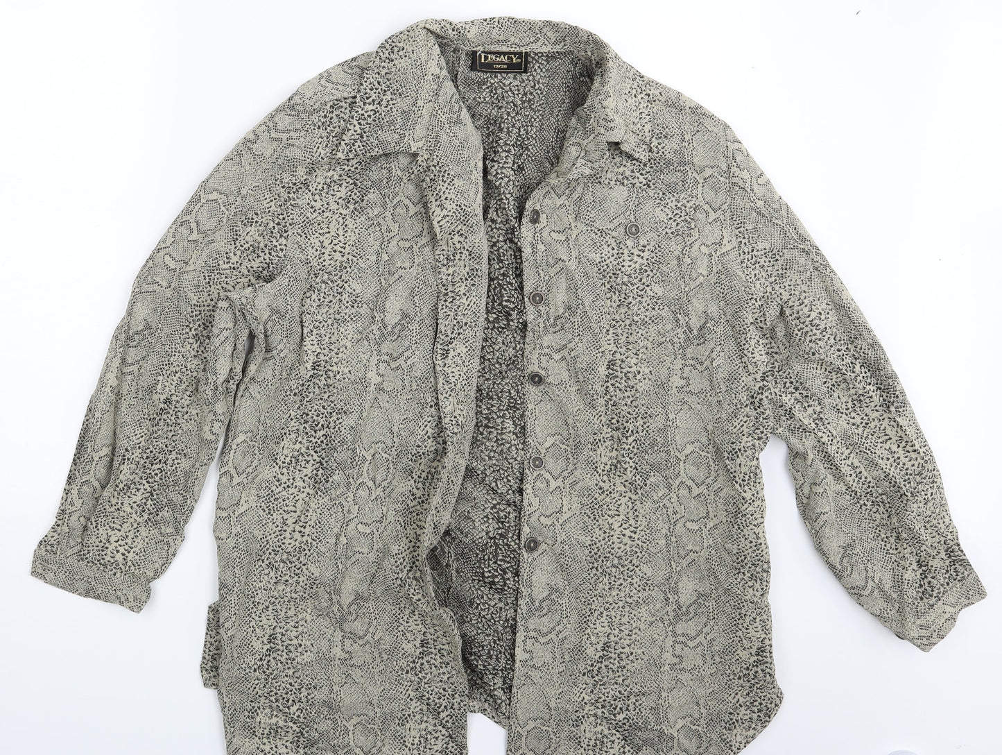 Legacy Womens Gold Camouflage  Basic Button-Up Size 12