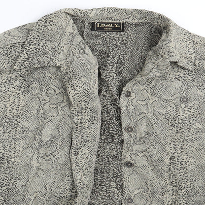 Legacy Womens Gold Camouflage  Basic Button-Up Size 12