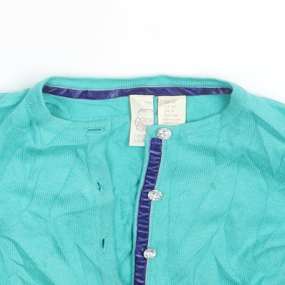 First Wish Girls Green   Cardigan Jumper Size 4 Years