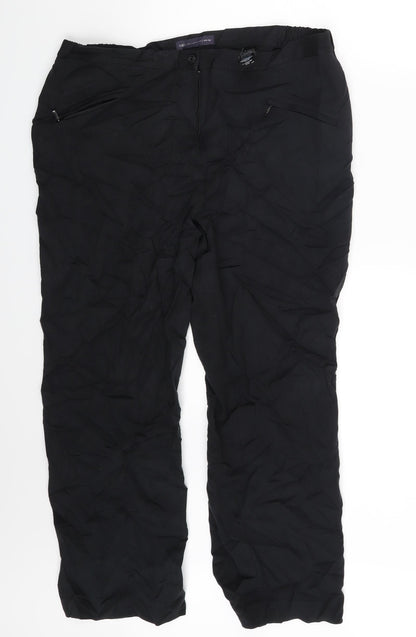 Womens UK Size 16 M&S Slim Fit  Black Trousers