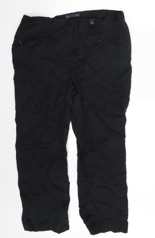 M&S Womens Black   Trousers  Size 16 L25 in