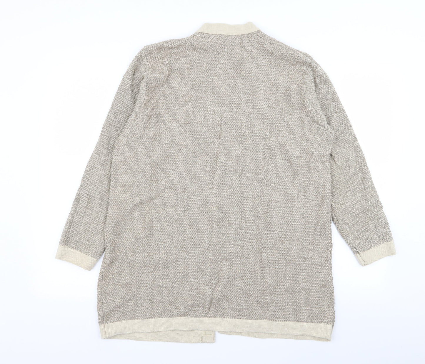 Womens UK Size L me Beige Cardigan Jumper
