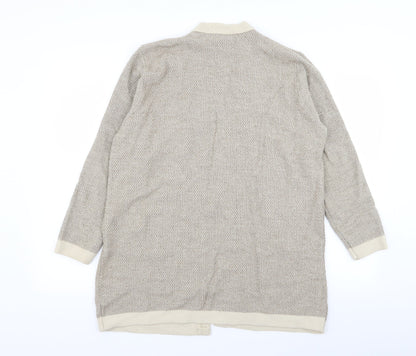 Womens UK Size L me Beige Cardigan Jumper