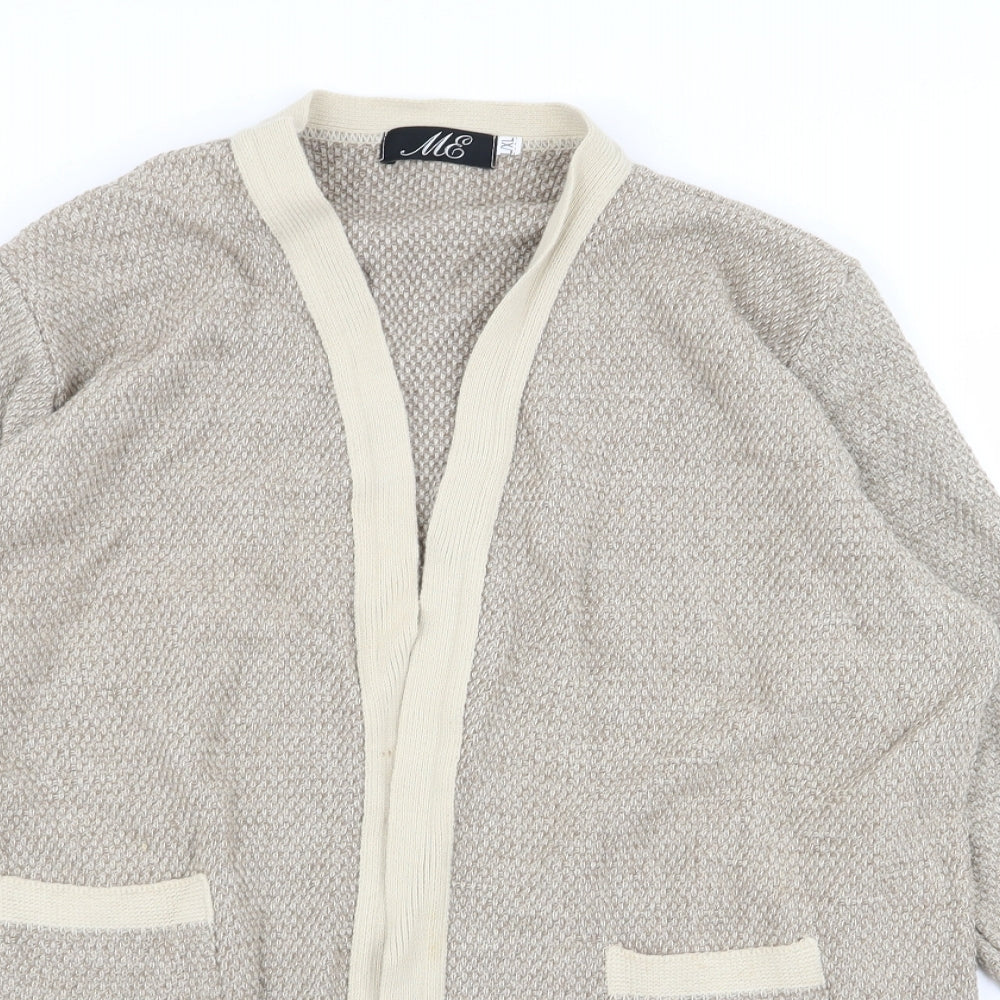 Womens UK Size L me Beige Cardigan Jumper