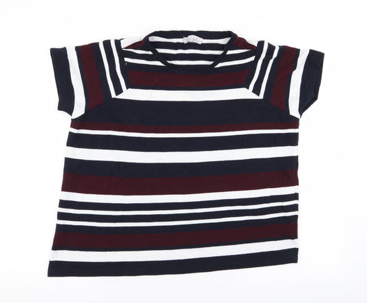 Per Una Womens Multicoloured Striped  Basic T-Shirt Size 18