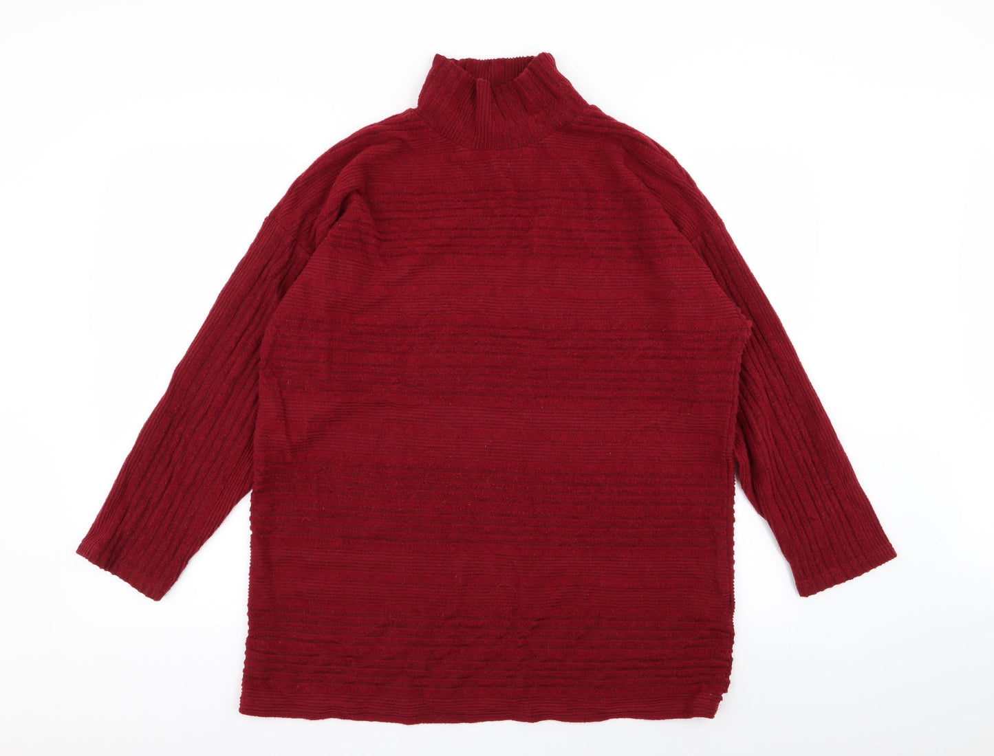 Womens UK Size 16 M&Co Red Pullover Jumper