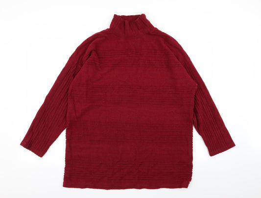 Womens UK Size 16 M&Co Red Pullover Jumper