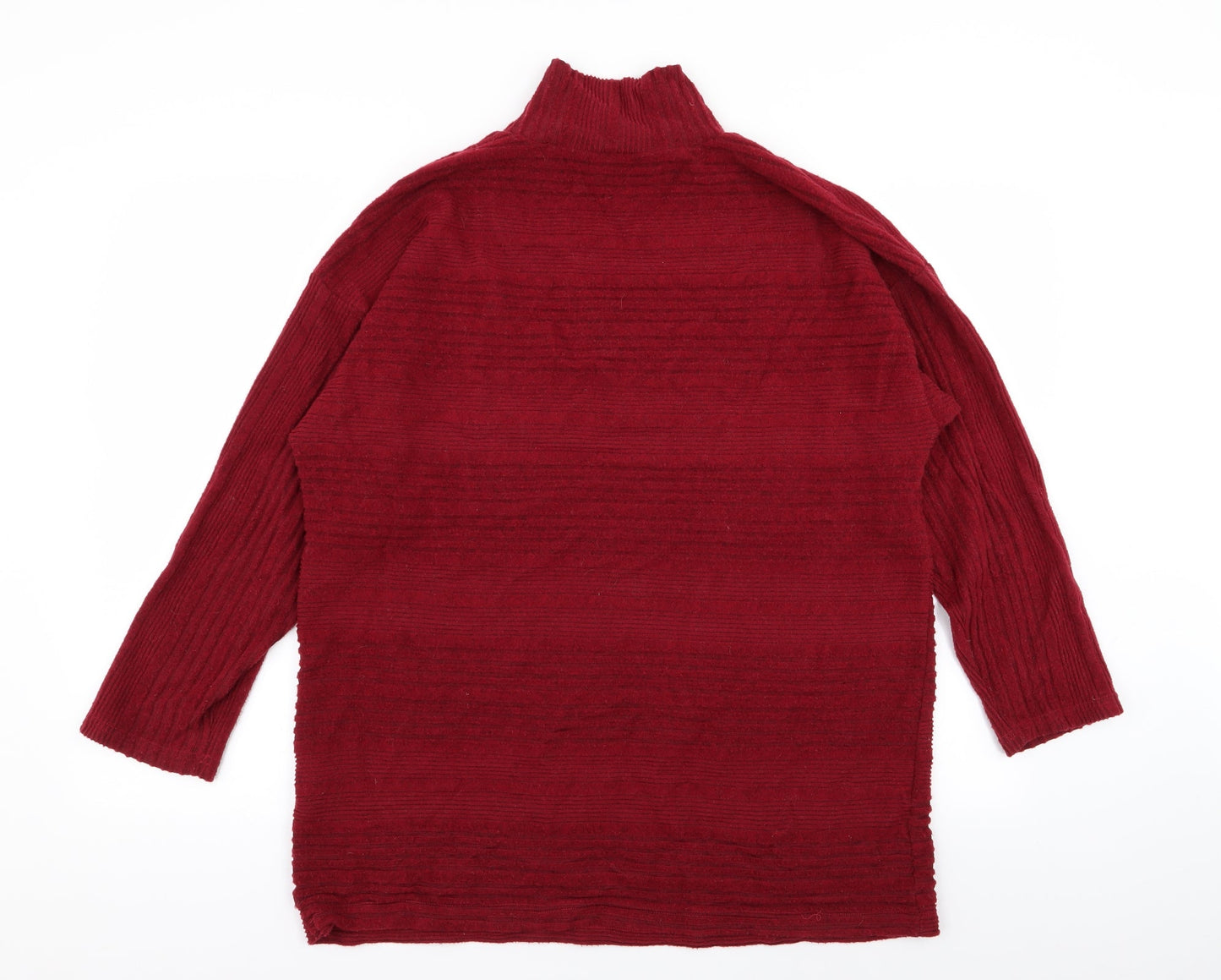 Womens UK Size 16 M&Co Red Pullover Jumper
