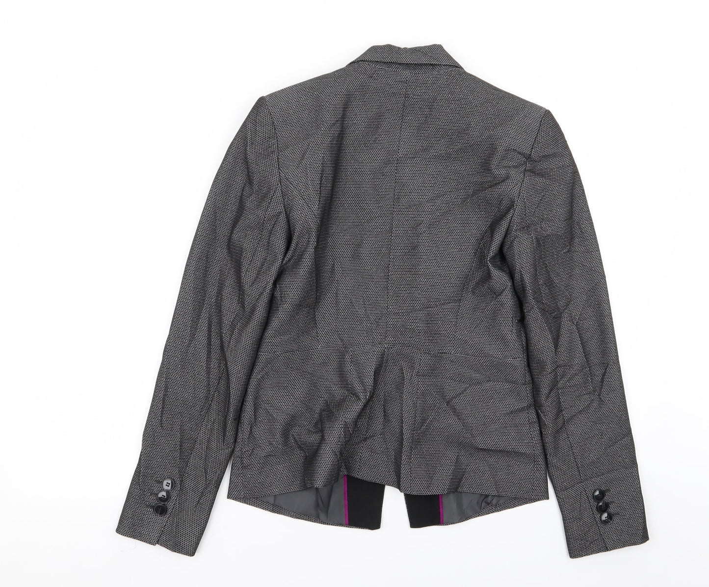 Primark Womens Black Geometric  Jacket Blazer Size 8