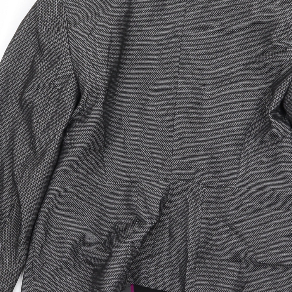 Primark Womens Black Geometric  Jacket Blazer Size 8