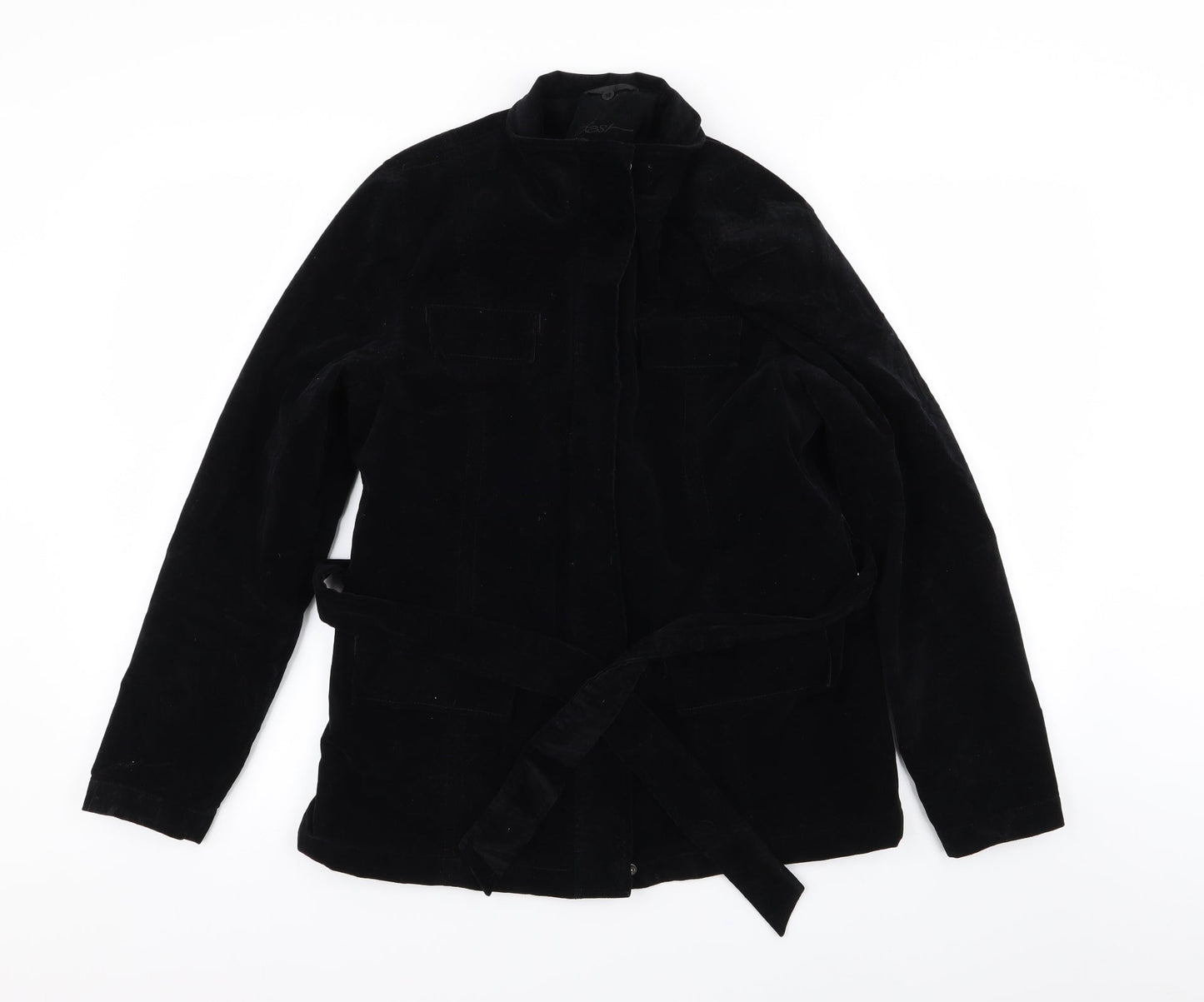 Womens UK Size 10 DASH Black Overcoat