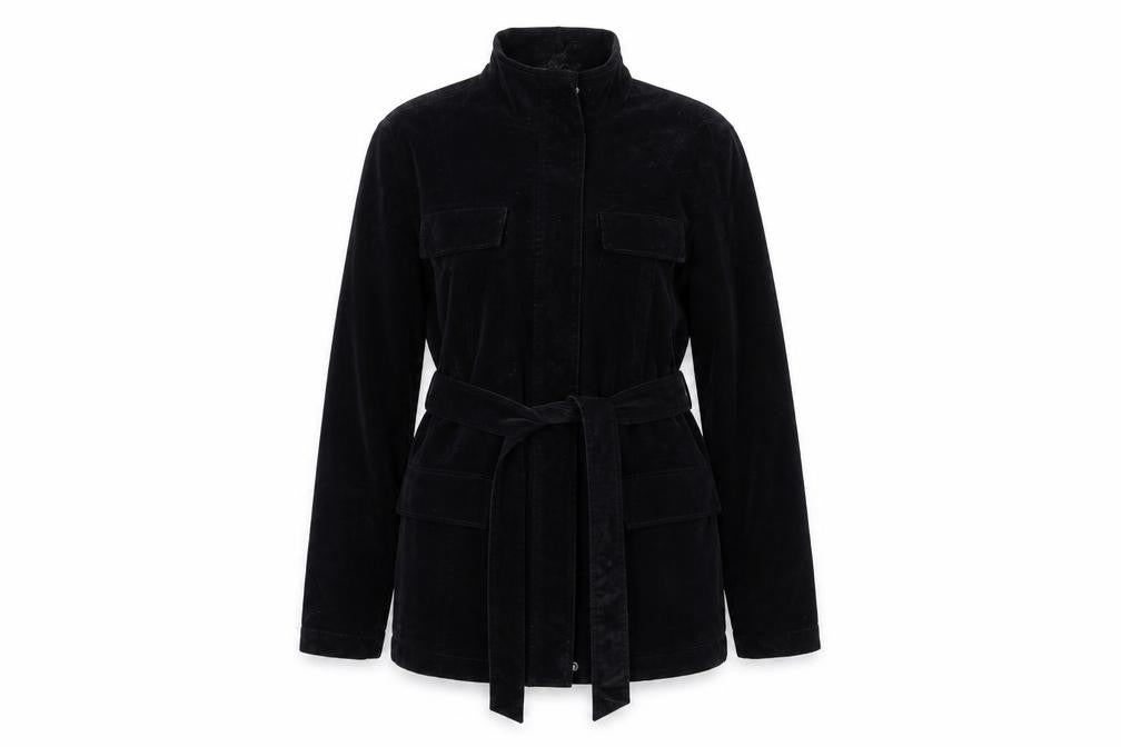 Womens UK Size 10 DASH Black Overcoat