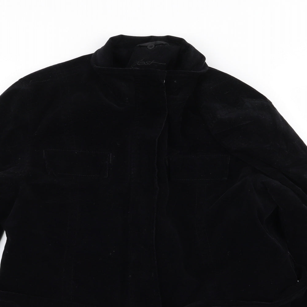 Womens UK Size 10 DASH Black Overcoat