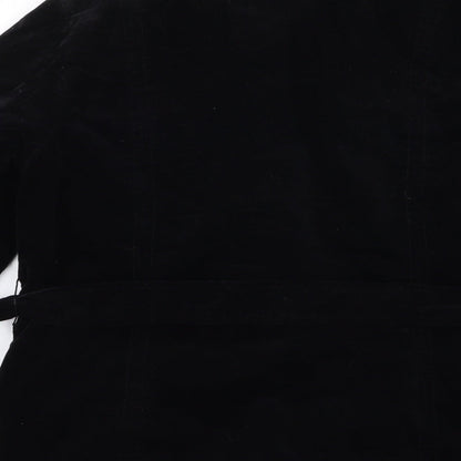 Womens UK Size 10 DASH Black Overcoat