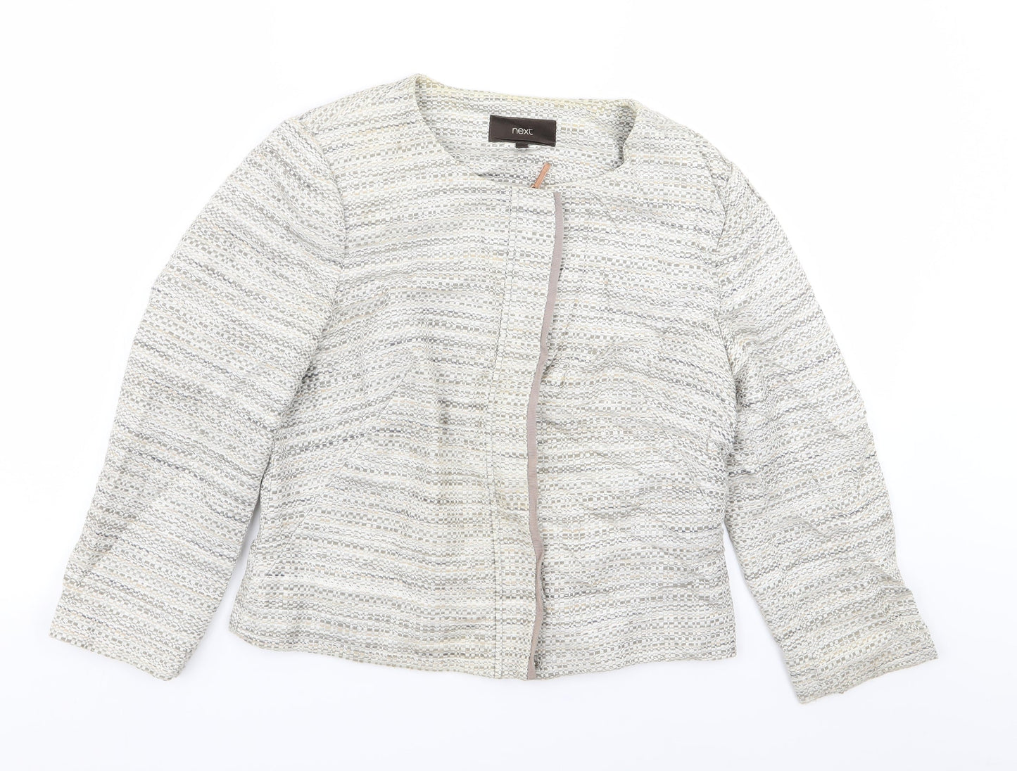 NEXT Womens Multicoloured Geometric  Jacket Blazer Size 14