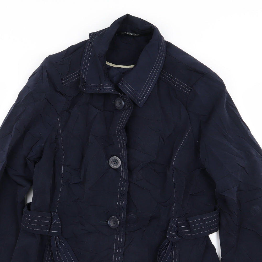 Womens UK Size 14 BM Blue Overcoat