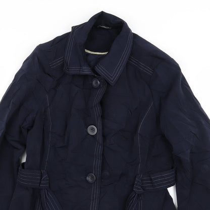 Womens UK Size 14 BM Blue Overcoat