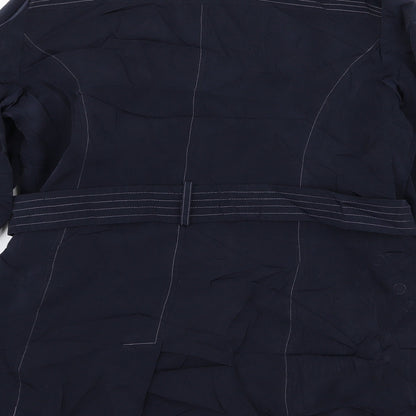 Womens UK Size 14 BM Blue Overcoat