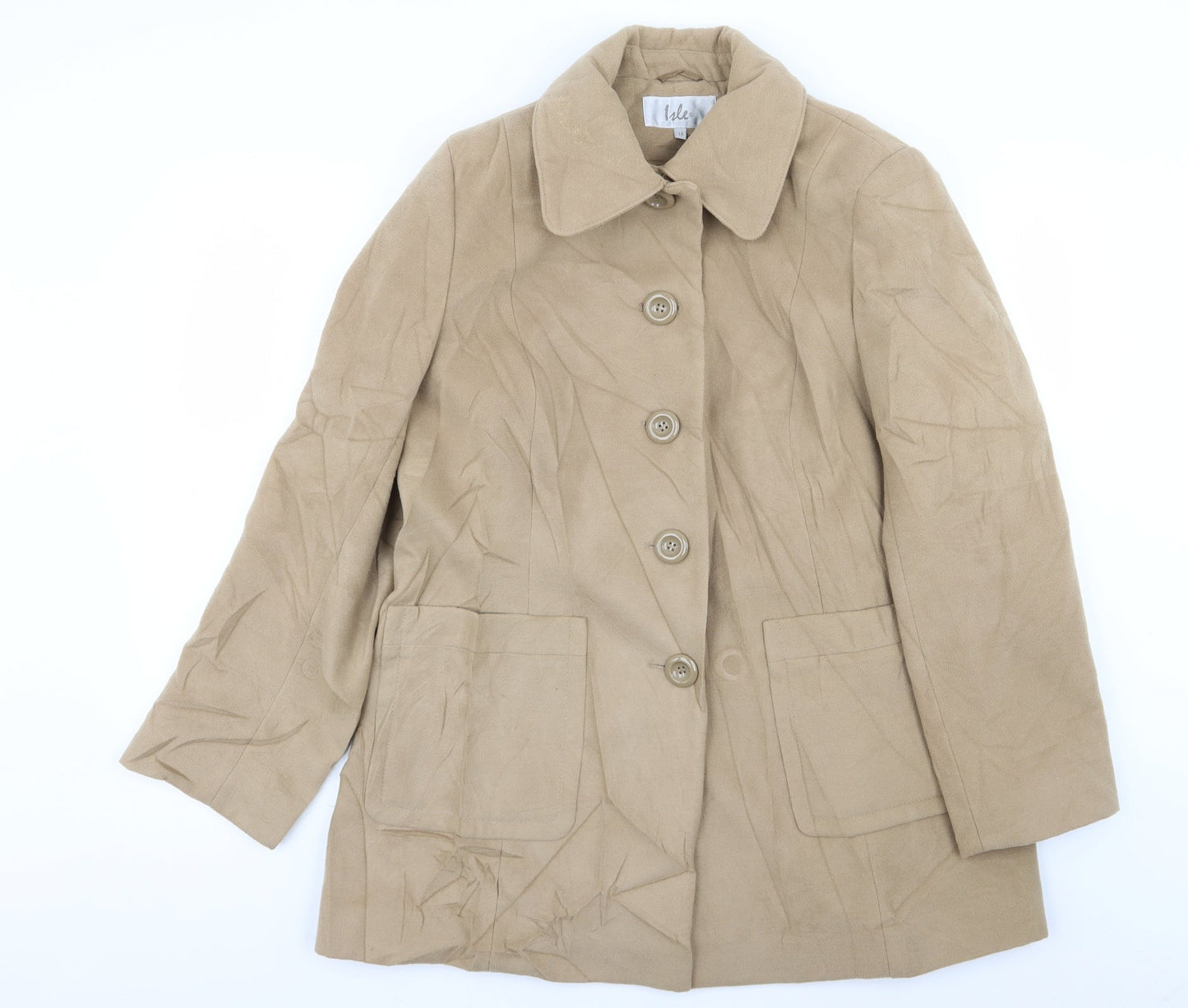 Womens UK Size 16 isle Beige Overcoat