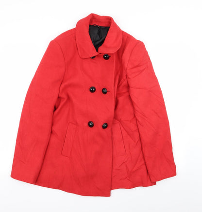 Womens UK Size 14 isle Red Overcoat