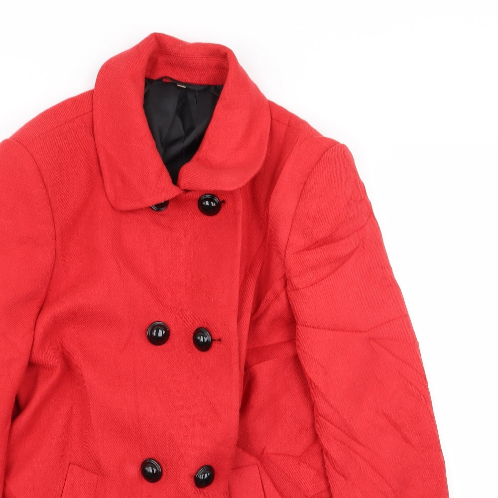 Womens UK Size 14 isle Red Overcoat