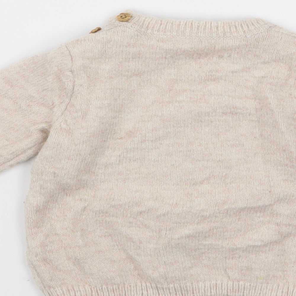 Asda George Girls Beige   Pullover Jumper Size 3-6 Months