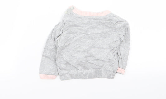 Primark Girls Grey   Pullover Jumper Size 3-6 Months
